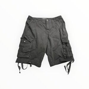 Forever 21 Cargo Shorts Mens 32 Black Utility Gorpcore Multi Pocket Cotton